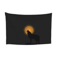 thumbnail image 1 of ZICANCN Funny Tapestry for Bedroom Aesthetic,Moonlight Wolf Wildlife Pattern Wall Tapestry for Living Room 60x40 Inches, 1 of 8