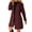 Burgundy, variant on Women's Thick Stand Collar Single Breasted Fashion Trench Coat Fashion