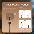 thumbnail image 3 of Medium Lamp Shades Set of 2,SWAIFDEE Drum Metal Lampshades for Table Lamp and Floor Light,10x12x8 inch,Spider, 3 of 7