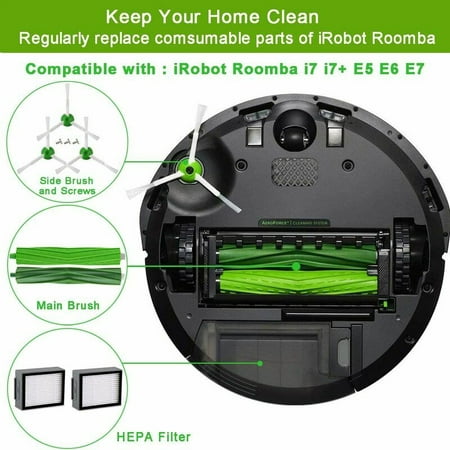 Pièces accessoires Compatible pour iRobot Roomba E5 E6 E7 i7 i7+