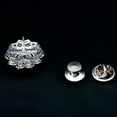 thumbnail image 6 of Crystal Flower Brooch Women Shirt Lapel Pins Buckle Buttons Metal Tie, 6 of 8