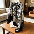 thumbnail image 2 of UJNDER Women's Elegant Satin Feel Square Scarf Headscarf and Shawl Lightweight Wrap for Adult Sophisticated Everyday Wear Scarf,Black,One Size, 2 of 4