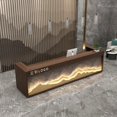 thumbnail image 4 of Counter Conference Reception Desks White Bar Podium Front Lectern Information Reception Desks Luxury Mostrador Cajero Furniture My Lux Decor Round, 4 of 6