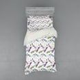 thumbnail image 1 of Ambesonne Abstract Bedding Set 3 Pcs, Dragonflies Flowers, Twin XL, Pale Blue Purple, 1 of 3