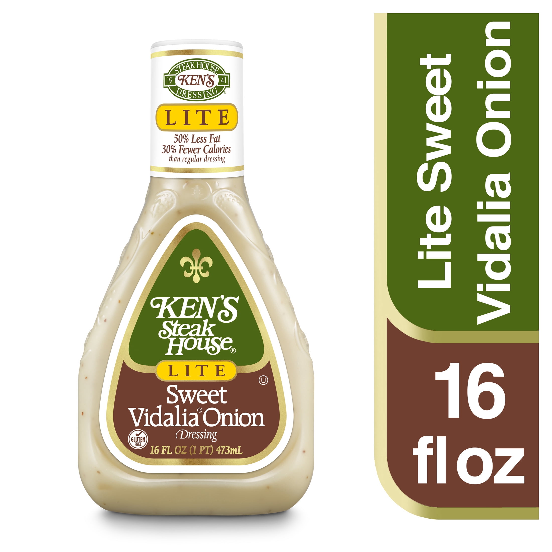 (1 pack) Ken's Steak House® Lite Sweet Vidalia® Onion Salad Dressing 16 fl oz