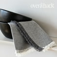 thumbnail image 6 of over&back Woven Frayed Chambray Cotton Cloth Napkins - Washable Napkins Set for Mixing, Matching, and Creating a Custom Home Decor Tablescape - Hand-Finished Frayed Edges - Grey, 6 of 12