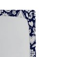 thumbnail image 3 of Ambesonne Navy Fitted Sheet, Heart Butterflies Leafs, Queen Size, Navy Blue and White, 3 of 3