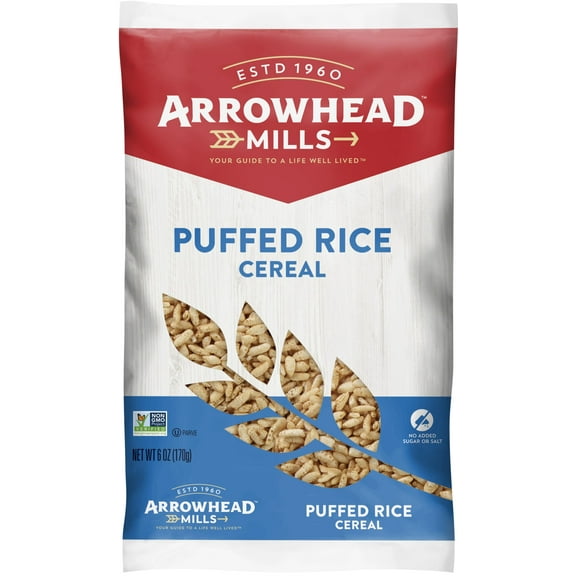 Arrowhead Mills Puffed Rice DHF10 Cereal, 6 oz Bag