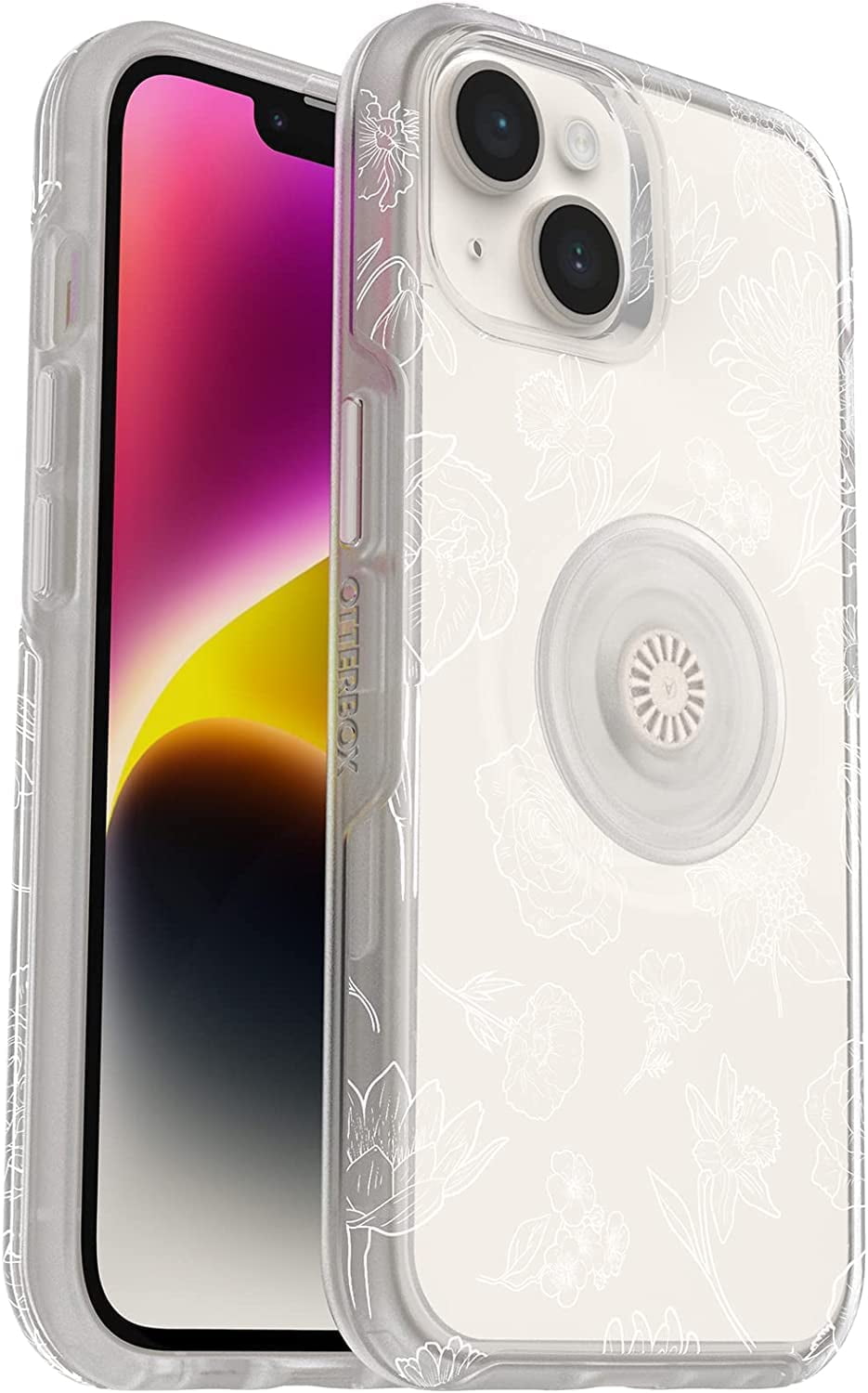 OtterBox + Pop Symmetry Series Case for iPhone 14 Plus, Flower of The