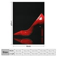 thumbnail image 4 of Orinice Red Shoe Warm Lightweight Blanket Soft Fleece Throw Blanket for All Seasons - Excellent Hand Feel, Living Room Sofa Decor, Cow Gifts - Multiple Sizes Available 60x80in, 4 of 6