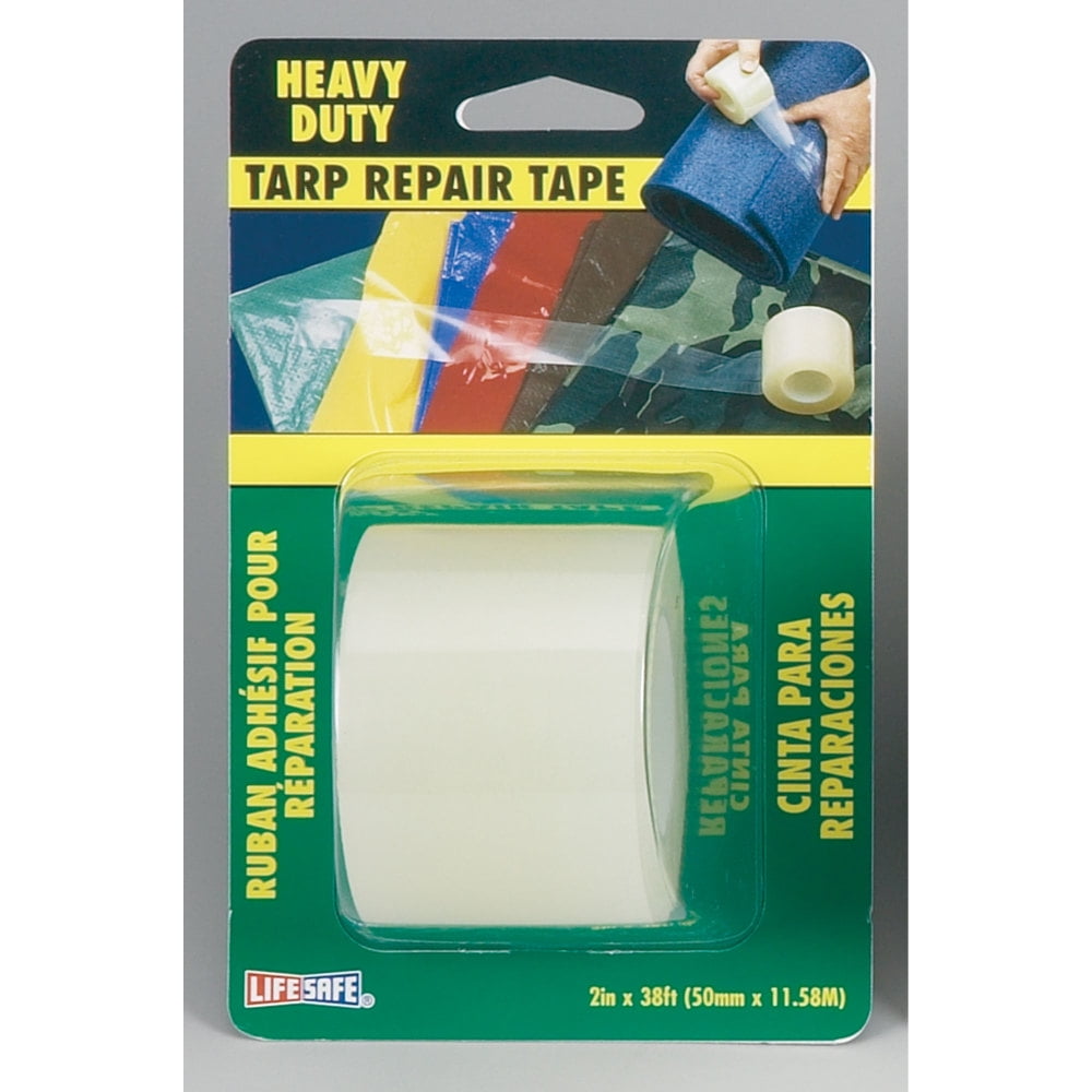 LIFESAFE RE3855 Heavy Duty Tarp Tape Clear, 2" x 38'