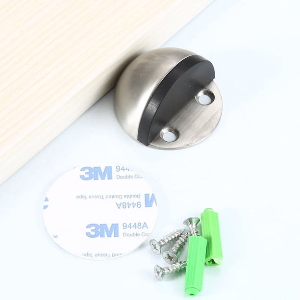 Tope de puerta anticolisión con tapa de tortuga de acero inoxidable sin perforación de succión al suelo, tope de puerta de goma engrosada con contacto de puerta de hemisferio