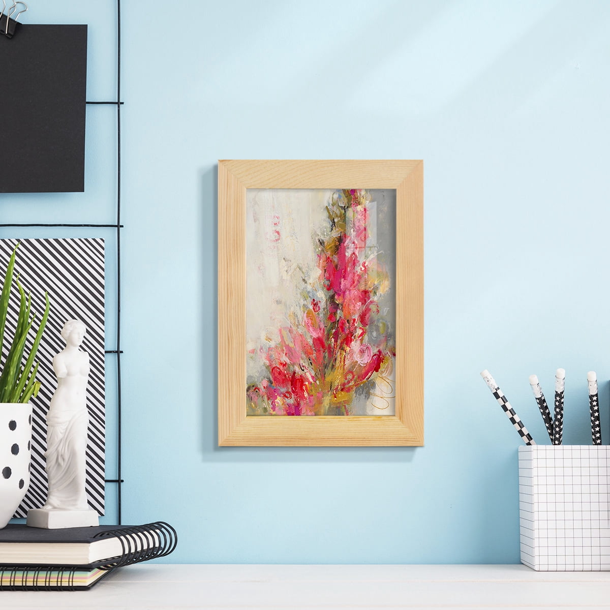Flip Side - Framed Print w/glass - Natural Wood