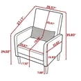 thumbnail image 3 of Gewnee 26.5 Inch Small Space Chair,Modern Accent Chair,Sturdy Solid Wood Frame with High-Density Foam Seat,Easy Assembly (Includes Pillow & Non-Slip Pads) for Living Room,Bedroom,Black, 3 of 17