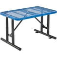 thumbnail image 3 of Global Industrial 4' Rectangular Expanded Metal Outdoor Table, Blue, 3 of 7