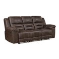 thumbnail image 3 of Lexicon Hazen Microfiber 2pc Set Sofa+ Loveseat in Dark brown, 3 of 14