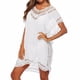 thumbnail image 2 of Vestido de playa con encaje, crochet hueco, cubierta para mujer, traje de baño, traje de baño, blanco Advancent AP002503-02, 2 of 6