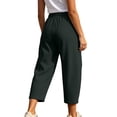 thumbnail image 5 of Vhkiploz Plus Size Wide Leg Pants for Women's Drawstring High Stretchy Waist Joggers Solid Hiking Running Vacation Trousers, 5 of 8