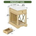 thumbnail image 4 of Uforic End Table with Charging Station for Living Room, Nightstand Side Table with Drawer, Natural, 4 of 9