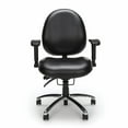 thumbnail image 2 of 24 Hour Multi-Adjustable Ergonomic Big & Tall Computer Task High-Back Chair Black Vinyl with Height and Width Adjustable Arms Weight Capacity 400 lbs, 2 of 11