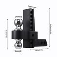 thumbnail image 2 of XIANERS Trailer Hitch Kit Towing Hitch Heavy Duty Trailer Hitch Adjustable Receiver Extenders Tow Hitch Ball Mount Drop/Rise Hitch Kit with Pins & Locks 2-8 Inch method, 2 of 9