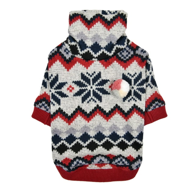 Puppia Eirwen Camisa de Invierno cálida y acogedora a la Moda para Perros pequeños, Rojo, XL