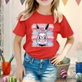 thumbnail image 2 of Easter Shirts Kids Fashion Soft Blue Flowers Easter Cute Tshirt 2026 Happy Easter Tees Cotton Short Sleeve Tops, 2 of 5