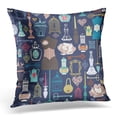 thumbnail image 1 of EREHome Accessory Vintage Objects Design Pattern Fills Antique Pillow Case Pillow Cover 18x18 inch, 1 of 1