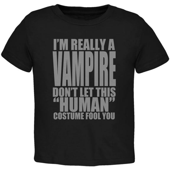 Halloween Human Vampire Costume Toddler T Shirt Black 2T