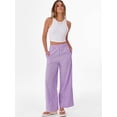thumbnail image 3 of ANRABESS Womens Gingham Pants Wide Leg Elastic Waist Summer Casual Loose Palazzo Lounge Beach Vacation Trousers with Pockets, 3 of 8