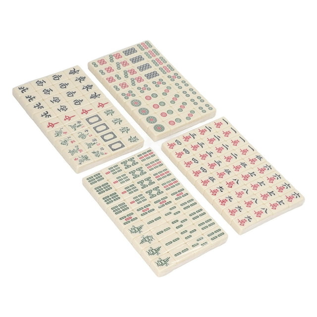 Small Traditional Mahjong, Clear Pattern Small Mahjong Toy Original Character for Dormitory Ivory