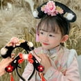 thumbnail image 5 of Traditional Women Tassel Hanfu Headdress Chinese Antique Headdress Flower Royal Court Headwear Princess Headhoop Chinese Style Headwear Hanfu Hair Hoop A, 5 of 8
