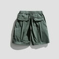 thumbnail image 4 of Mens Work Shorts Men Casual Fashion Multiple Pockets Half Shorts Pants Sports Elastic Mid Waist Shorts Shorts for Work Men Army Green 2XL, 4 of 8