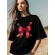 thumbnail image 4 of Camiseta de mujer, camisetas de manga corta, camisetas casuales, camiseta de cuello redondo con flechas de arco para mujer, 4 of 8