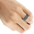 thumbnail image 4 of Luxurman Designer Ring 10K Rhodium Plated Gold Black 1.6 Ctw Diamond Wedding Band for Men(Size 9), 4 of 4