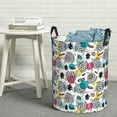 thumbnail image 6 of Rateoe Turtle Pattern Round Laundry Hamper Basket, Tall Hamper Basket for Blanket Storage, Nursery Clothes Hamper for Laundry in Bedroom and College Dorm-Medium, 6 of 6