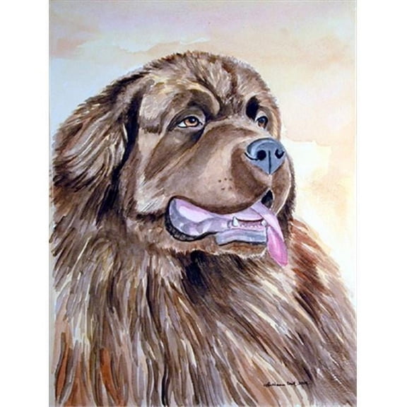 Chocolate Brown Newfie Newfoundland Flag - Garden Size, 11 x 15 in.