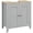Grey, variant on Space Saving Under Sink Cabinet with 2 Doors, Adjustable Shelves Bathroom Storage for Pedestal Sink, White MDF+Metal Vanity Cupboard 23.5