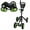 Black/Green, variant on MacGregor Response Deluxe 4 Wheel Golf Push & Pull Cart, Black/Silver, Aluminum Frame