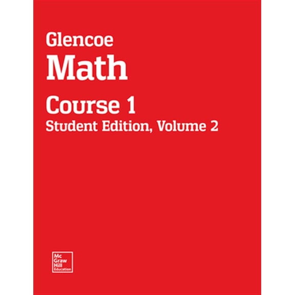 Pre-Owned Glencoe Math, Course 1, Student Edition, Volume 2 (MATH APPLIC & CONN CRSE)