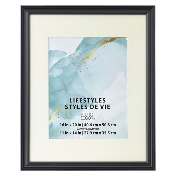 Studio Decor Lifestyles Black Large Frame with Mat
