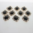 thumbnail image 3 of 30x Diamante Pearl Flatback Buttons Embellishment for Craft Dress Black, 3 of 9