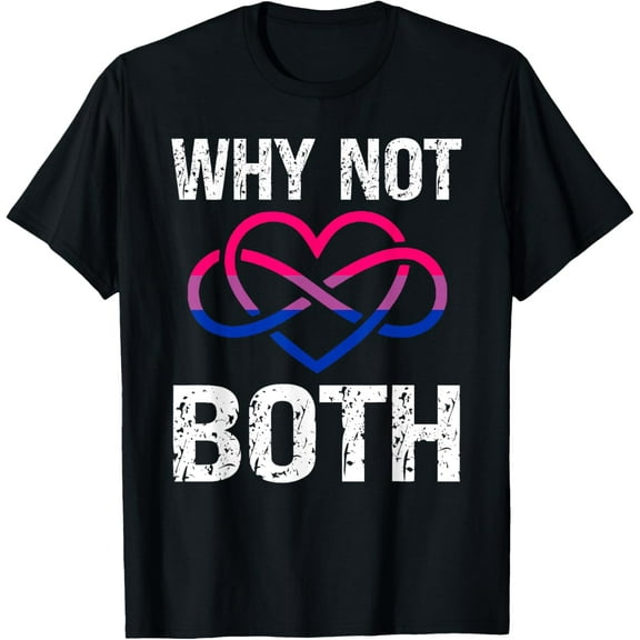 Infinity Heart Bisexual Pride Flag Bi Polyamory Symbol Love T-Shirt100%cotton
