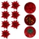 thumbnail image 3 of 7 piezas de flores artificiales decorativas con purpurina navideña., 3 of 6