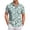 Mint Green_#08, variant on Mens Hawaiian Shirt Short Sleeve Button Down Tropical Shirts Casual Floral Summer Beach Shirt,Brown 5XL