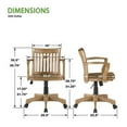 thumbnail image 5 of Bowery Hill Wood Bankers Office Chair with Wood Seat in Medium Oak Finish, 5 of 5