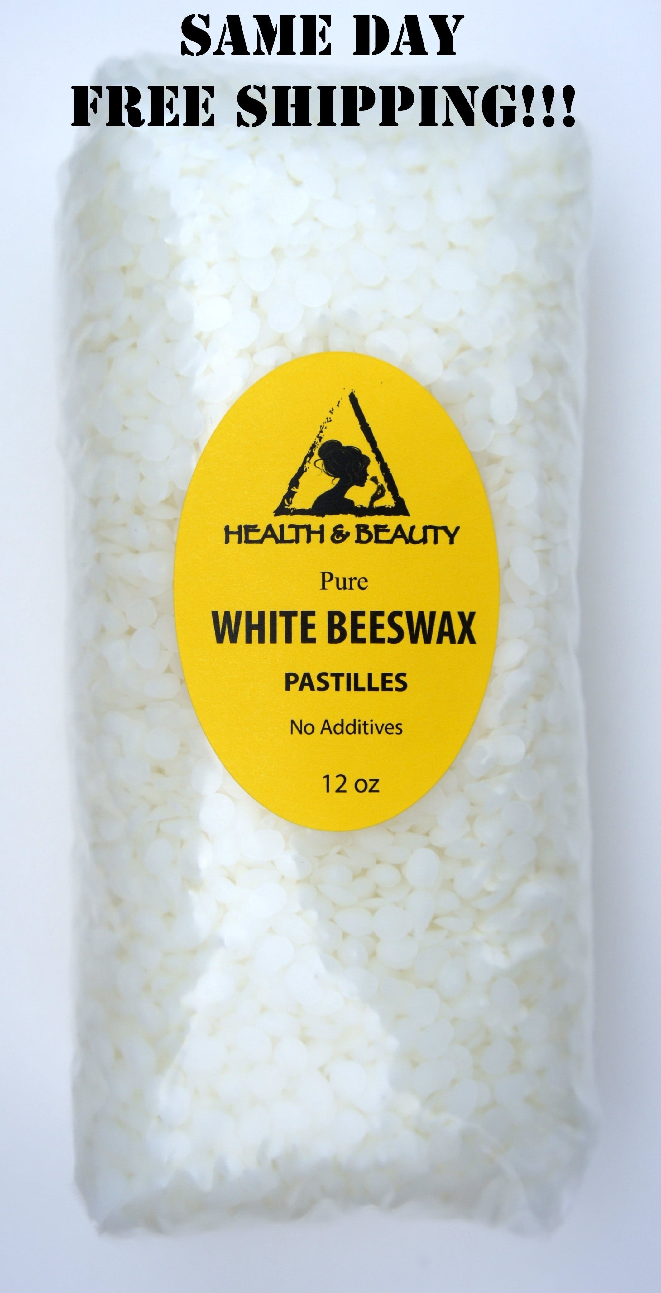 WHITE BEESWAX BEES WAX ORGANIC PASTILLES BEARDS PREMIUM 100% PURE 12 OZ