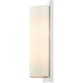 thumbnail image 5 of 6 inch 2 Light Brushed Nickel Wall Sconce with Hand Crafted Off-White Fabric Hardback Shade Shade, 5 of 7