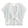 thumbnail image 4 of XAOFW Girls Off Shoulder T Shirt Batwing Sleeve Polka Dot Print Tees Toddler Kids Summer Fashion Crop Top 14-15 Years, 4 of 4