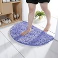 thumbnail image 6 of Mecorevxz Half Round Bath Mat Non-Slip Blue Bathroom Rugs Semicircle Water Absorbent Floor Mats Soft Washable Bathroom Dry Fast Shower Mat Area Rugs (19.68" x 13.77"), 6 of 9